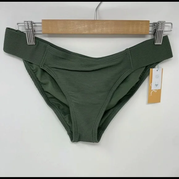 Target Ribbed bikini bottoms olive green - Picture 2 of 4